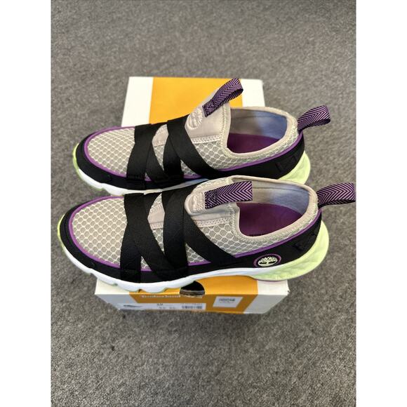 Timberland Mens 10 Solar Wave Slip on Taupe Mesh w/ Blk - Picture 6 of 8